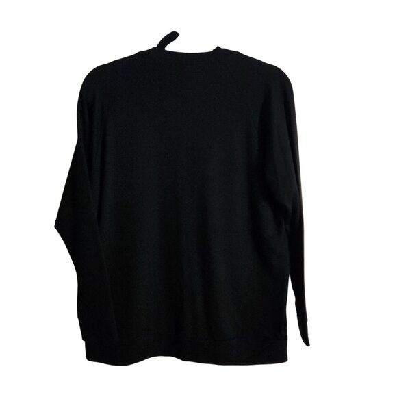 Capote NWT Shelby Faux Fur Front Panel Soft Black Sleeves Quiet Luxury Size M - Picture 3 of 7